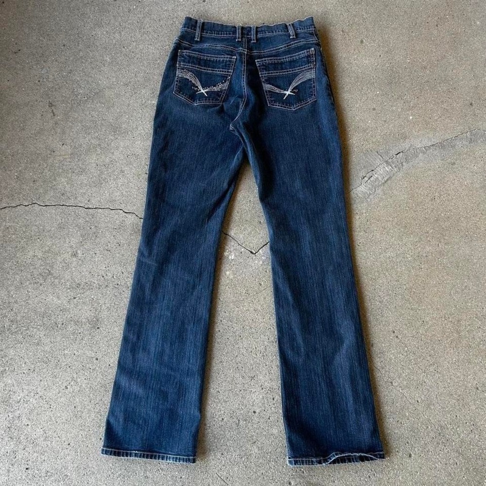Y2K women's dark blue slim bootcut denim jeans pants Size 4